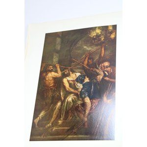 Titian Print Christ Crowned with Thorns Vintage 54939